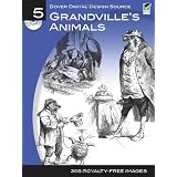 Dover Digital Design Source #5: Grandville's Animals (Dover Electronic Clip Art)