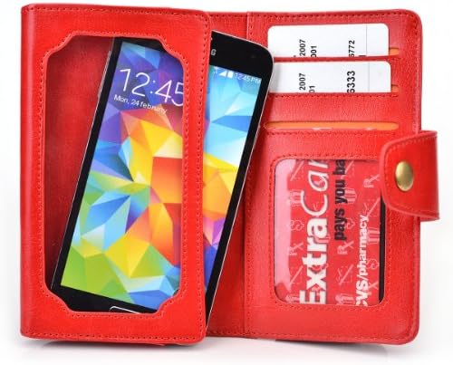 Two-tone Money and Credit Card Holder Wallet Case fits Prestigio MultiPhone PAP5430