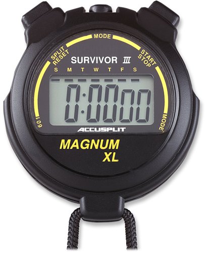 ACCUSPLIT Survivor Stopwatch with Clock and Extra-Large Display