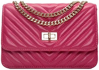 Talentote 2016 Summer Lambskin Small Flap Bag Mini Shoulder Bag Chain Bag ttc-ls-652418 (rose red)