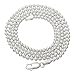 Men's 2.2mm Solid 925 Sterling Silver Military Ball Chain Necklace