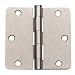 Tools & Hardware : Global CP3535-R-US15-M Full Mortise Plain Bearing Hinge, Radius Shape 2-Pack, Satin Nickel