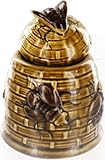 Ceramic Honey Pot with Bee Design, 10 Oz. Pot - 1 Each