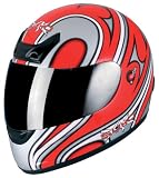 Syko Orbit Street Helmet Red/ Gun-metal/ Silver Small