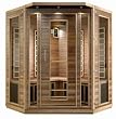 4 Person Corner Sauna Cedar Carbon Fiber Dry Heat FAR Infrared Portable New