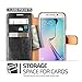 Galaxy S6 Edge Case, Verus [Layered Dandy][Black] - [Premium Leather Wallet][Slim Fit] For Samsung Galaxy S6 Edge