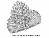 Stunning White Gold 1.00 Ctw. Diamond Cluster Ring ** BLOWOUT SALE **