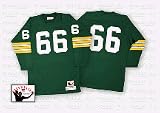 Ray Nitschke 1969 Green Bay Packers #66 Dark Throwback Mitchell and Ness NFL Football Jersey (Green)