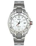 Seiko #SLT005P5 Men's Stainless Steel GMT Perpetual Calendar Watch