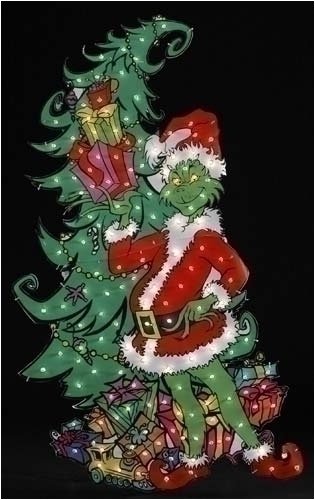 48" The Grinch Who Stole Christmas Outdoor Lighted Yard Art 150 Lights #169900