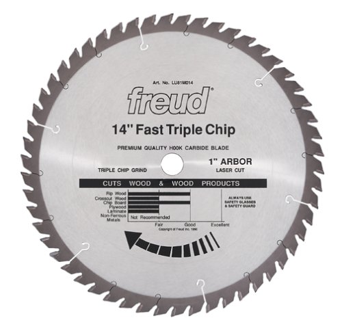 Freud LU81M014 14-Inch 56 Tooth TCG Stacked Chipboard Cutting Saw Blade with 1-Inch Arbor