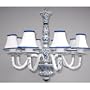 Ceramic Blue & White Hand Painted 8 Arm Chandelier