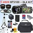 Canon VIXIA HFS100 HD Flash Memory Camcorder + Deluxe Value Accessory Kit