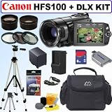 Canon VIXIA HFS100 HD Flash Memory Camcorder + Deluxe Value Accessory Kit