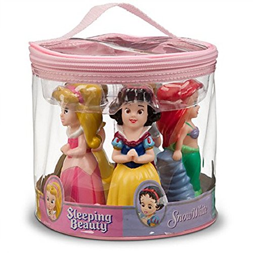 Disney parks princess bath pool squeak toys set includi…