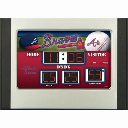 Atlanta Braves Scoreboard Desk & Alarm Clock