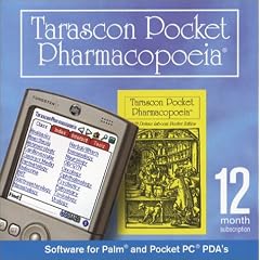 Tarascon Pocket Pharmacopoeia Deluxe PDA 12 month subscription on CD for Palm OS or Pocket PC