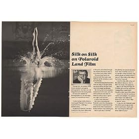 1970 Polaroid Camera Land Film George Silk Photo Double-Page Print Ad