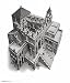 Ascending and Descending by M.C. Escher - 25 5/8 x 21 3/4 inches - Fine Art Print / Poster