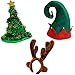Funny Party Hats Felt Elf Christmas Hat Light Up Christmas Tree Hat Reindeer Antlers Headband
