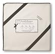 SwaddleDesigns Organic Ultimate Receiving Blanket - Natural with Chocolate Brown Trim