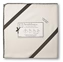 SwaddleDesigns Organic Ultimate Receiving Blanket - Natural with Chocolate Brown Trim