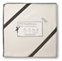 SwaddleDesigns Organic Ultimate Receiving Blanket - Natural with Chocolate Brown Trim