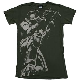 HALO 3 “SPARTAN POSTERIZED” 2-Sided Heather Green Soft Cotton Tee Licensed