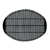 Bamboo Oval Placemat - Black