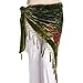 ZLTdream Women's Belly Dance Trangular Hip Scarf Grade Velvet