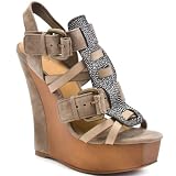 L.A.M.B. Women's Etta Slingback Wedge,Natural,9 M US