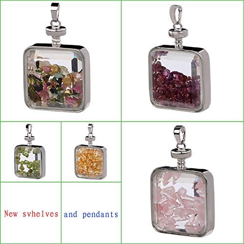 TGS Gems® Charm Rose Quartz Reiki Healing Crystal Chip Dangling Pendant