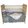 Tadpoles Black Toile 4 piece Crib Set