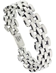Sterling Silver Wavy Pantera Type Bracelet 5/8 inch wide, sizes 8, 8.5 & 9 inch