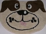 Green Soda Plush Pile Puppy Dog Throw Rug Tufted Cotton Bath Mat 20x23