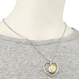 MLB Oakland Athletics 3D Baseball Heart Pendant Necklace