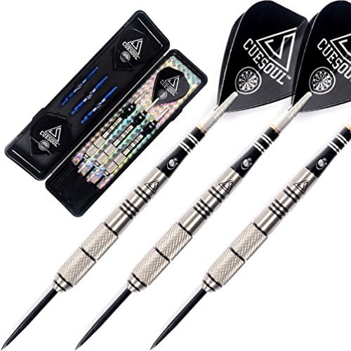 Cuesoul Tungsten Steel Tip Darts- Precise Barrels 22 Grams 90% Tungsten
