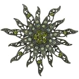 Pugster Vintage Rhinestone Sun By Price Brooch Gifts