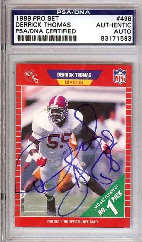 Derrick Thomas Autographed/Hand Signed 1989 Pro Set Rookie Card PSA/DNA Slabbed #83171583