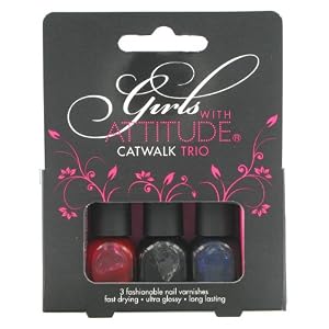 Girls With Attitude Catwalk Trio Fashion Collection Nail Varnish Set
