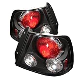 00-02 Hyundai Accent Euro Taillights - JDM Black 