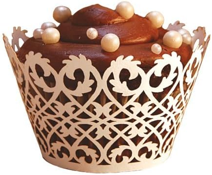 Paper Orchid Filigree Cupcake Wrapper White, Set of 12 by Paper Orchid