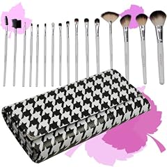16 tlg. Kosmetik Make-up Pinsel Brush Set mit Kunstleder Etui NEU