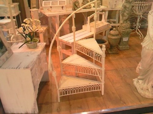 UNIQUE SPIRAL LIBRARY STAIRCASE IN CREAM, LIBRARY STEPS