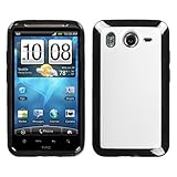 Hybrid TPU Skin Cover for HTC Inspire 4G, Black & White