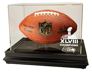 Seattle Seahawks Super Bowl 48 Champions Boardroom Football Display, Black
