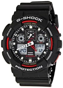 Casio G-Shock Black Resin Strap Mens Watch GA100-1A4