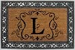 Monogram Coir Doormat Insert with Rubber Base Frame - L Monogram Coir Doormat Insert with Rubber Base Frame - L