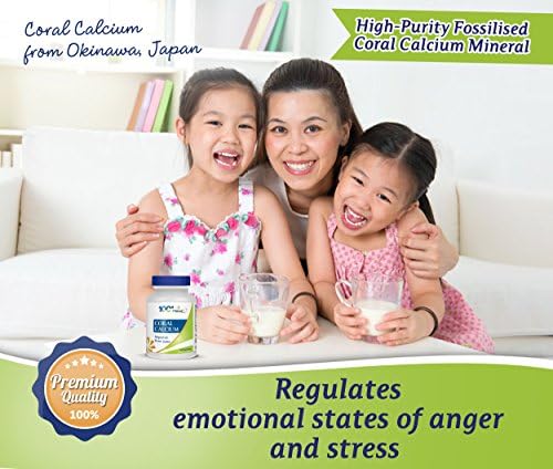 1001Natural Coral Calcium Capsules - Coral Mineral Powder Marine Grade 1000mg with Vitamin D-3, Naturally-Ocurring Ionic forms of Calcium, Magnesium and All Trace Minerals.