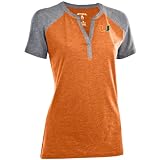 Miami Hurricanes Women's Orange Shine Slub V-Neck Jersey T-Shirt